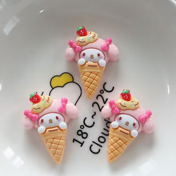 20/200PCS Cute Shiny Dessert Cake DIY Cream Glue Phone Case Hair Clip Accessories Resin Accessories Handmade Materials