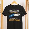 Funny Ultimate Frisbee T-Shirt, Flying Disc Player Thinking About Game
