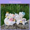 Riding Swan Cute And Unicorn Design Plush Doll Pendant For Decor Bag