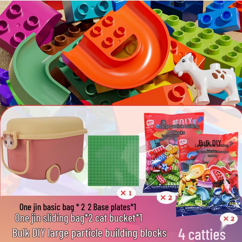 Large Particle Building Blocks & Track Set for Children - Educational Assembly Toys