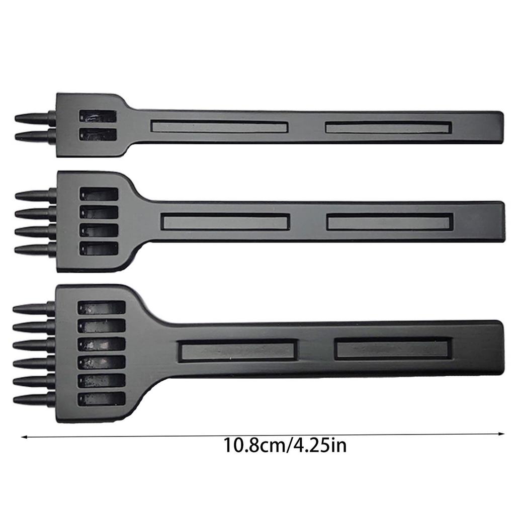 1Pcs Leather Punch Tool Alloy Steel Hole Chisel Graving Stitching Punch Tools DIY Leather Craft Tool 4/5/6mm Spacing Punch Tool