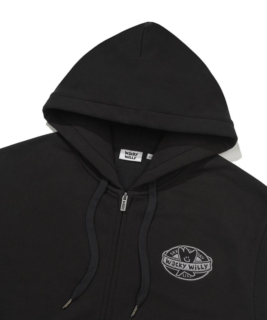 Wacky Willy Kiki Sleeveless Zip-Up Hoodie Black