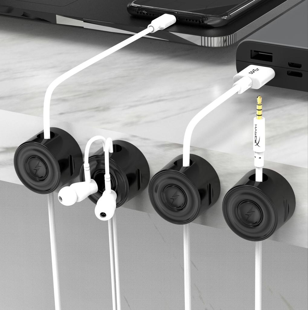 Clip Magnetiche per Cavi, Organizzatore di Cavi, Gestione Cavi da Scrivania, Supporto per Cavi del Telefono, Clip per Cavi da Scrivania