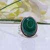 Malachite - Congo Gemstone 925 Sterling Silver Ring V8514, Green Ring, Oval Ring, Valentin's Day Gift, Gift For Her, Birthday Gift, Handmade Jewelry,
