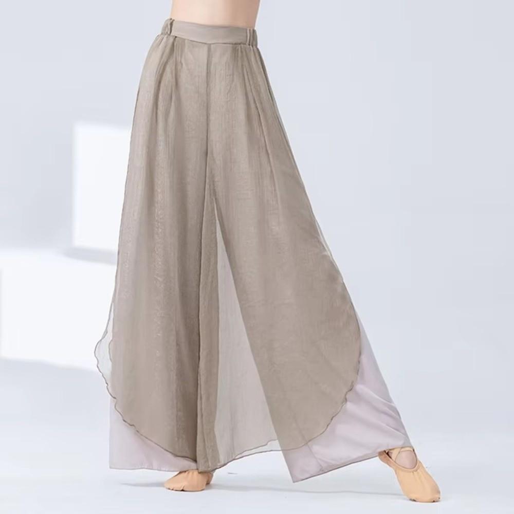Flowing Chiffon Classical Dance Pant Wide-Leg Performance Costumes  Dance Performance Wear