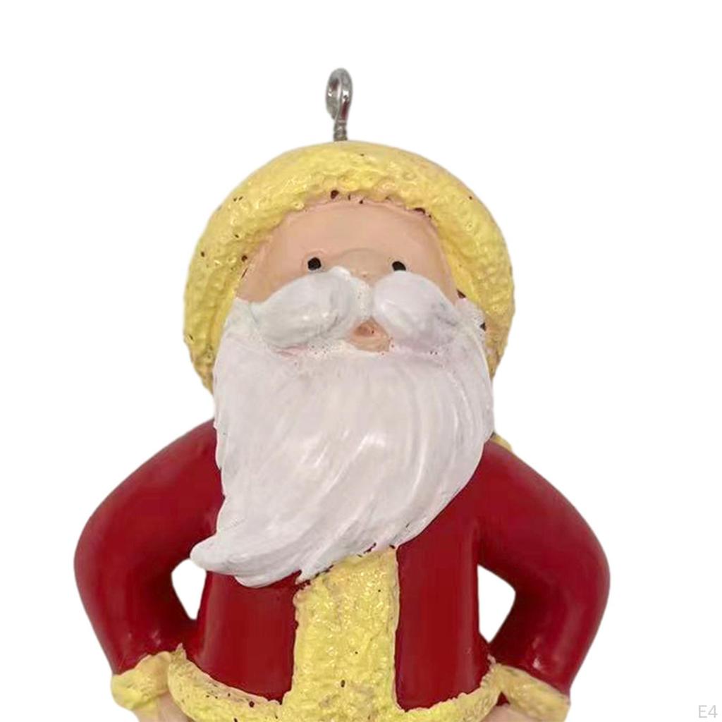 Christmas Decoration Ornaments Resin Santa Claus Pendant for Party Supplies