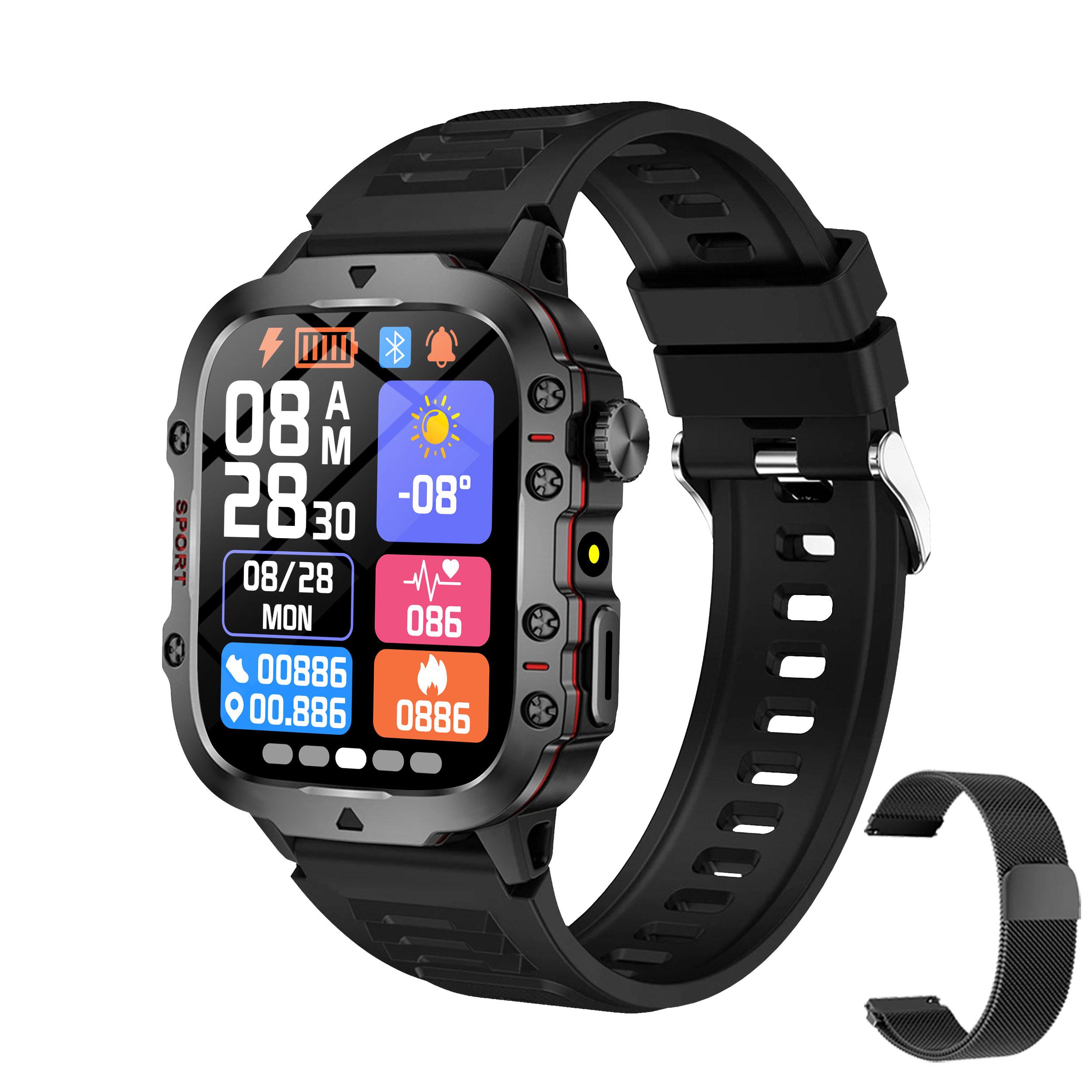 

2025 Новий смарт-годинник для чоловіків, спортивний фітнес-трекер на відкритому повітрі 1,81 дюйма, BT дзвінок, смарт-годинник зі світлодіодним підсвічуванням