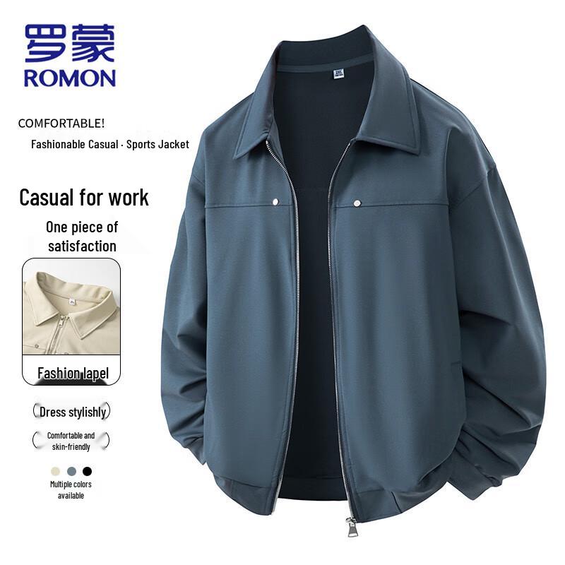 ROMON Men's Business Casual Lapel Jacket
