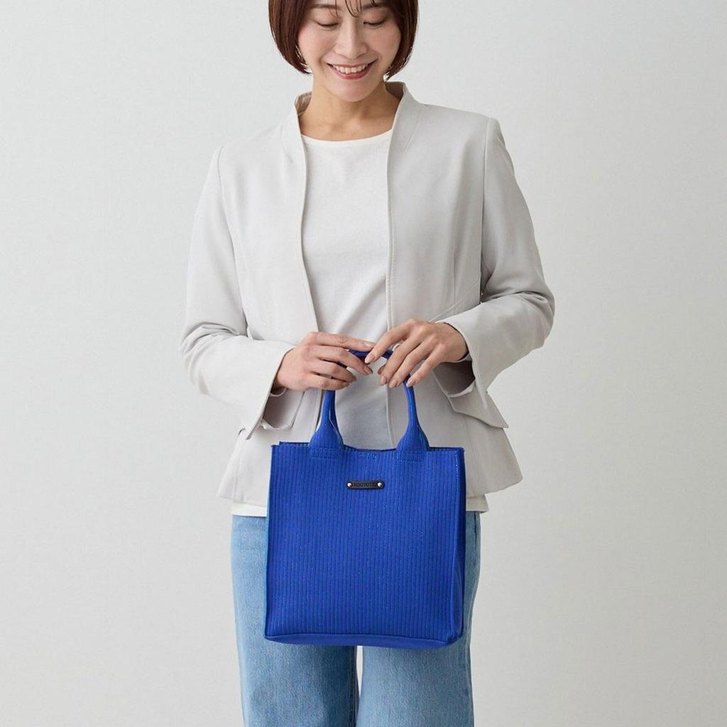 Rootote Small Glitter Knit Tote Bag, LT Square Glimpse Knit-A 1062 (01 Black)