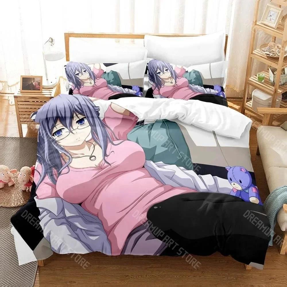 3D Anime Kawaii Girls Date A Live IV Bedding Set Single Twin Full Queen King Size Bed Set Adult Kid Bedroom Duvetcover Sets