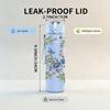 1PC Loose Branch Rose Vine Floral Print 750ml Color Plastic Sports Water Bottle Leakproof Flip Straw Lid Suitable for Sports Office Home Use