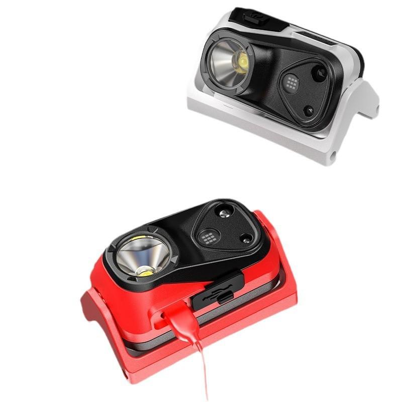 High-Intensity LED Headlamp with Light Sensing, USB Rechargeable, Portable for Outdoor Running, Fishing, and Adventure