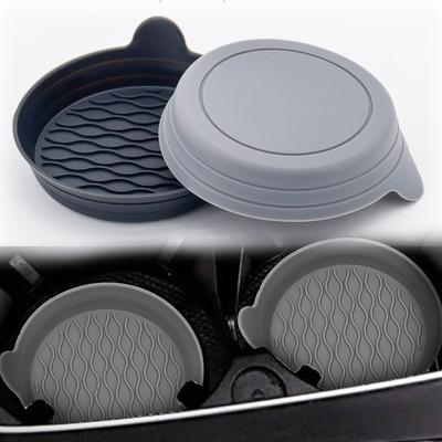Posavasos para Coche Alfombrilla de Silicona Antideslizante para Vaso de Agua de Coche Interior de Automóvil Almohadilla para Vaso Antideslizante Alfombrilla para Portavasos Decoración Accesorios