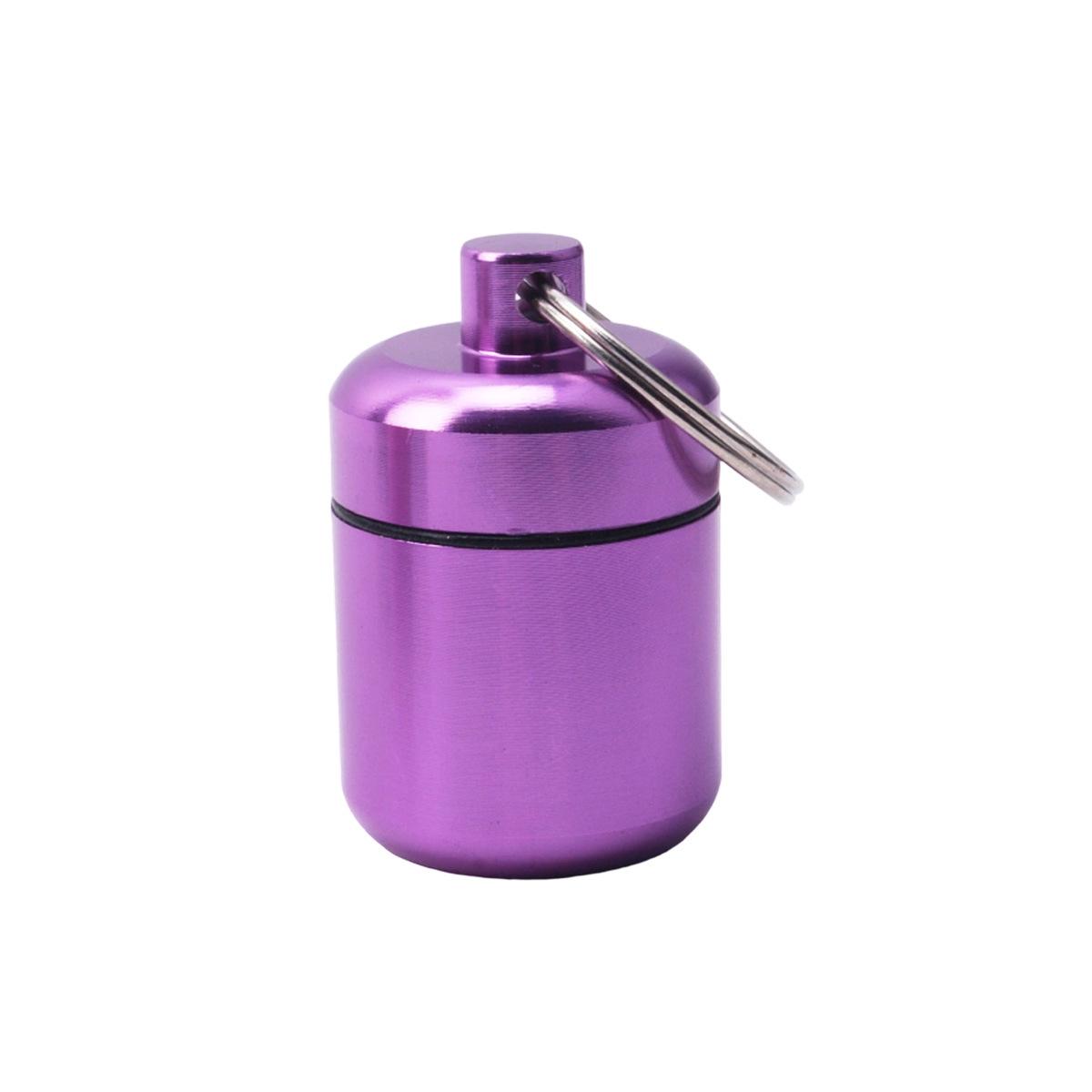 

Компактный алюминиевый контейнер для лекарств с брелоком - Также отлично подходит для монет и наушников