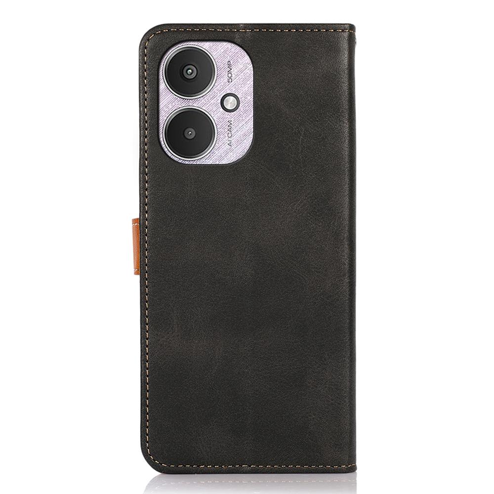 KHAZNEH For Xiaomi Redmi 13C 4G/13C 5G/Poco C65 4G/Poco M6 5G/13R 5G Case PU Leather Fully Wrapped Phone Cover