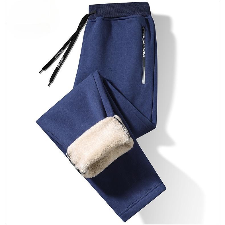 Plus Size Winter Pants Men Thicken Fleece Lined Sweatpants Warm Outdoor Sweatpants Men Trousers Winter Fashion Men Bottoms