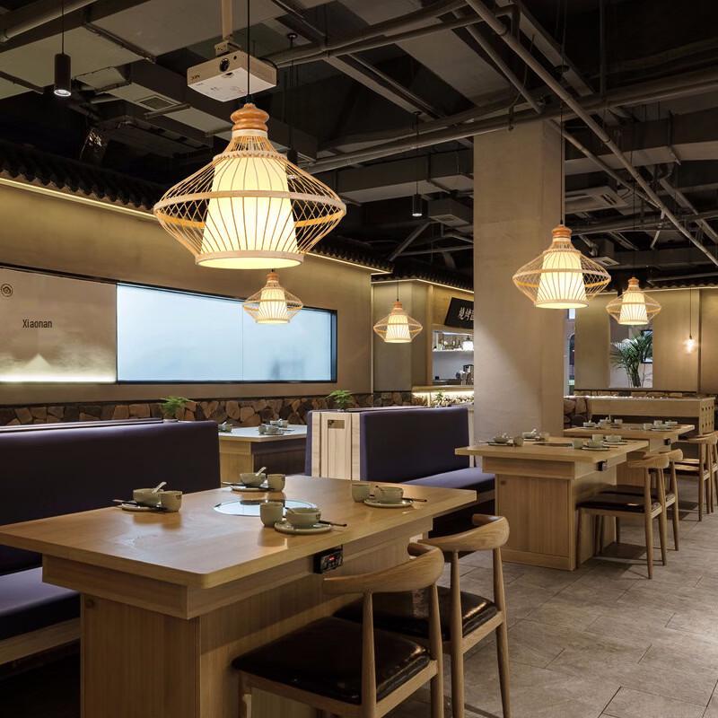 Ręcznie pleciony bambusowy zwis w stylu chińskim