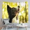 Border Collie Tapestry Fence Pastures Tapestry Adorable Animal Tapestry Creativity Art Tapestries Home Living Room Bedroom Dorm