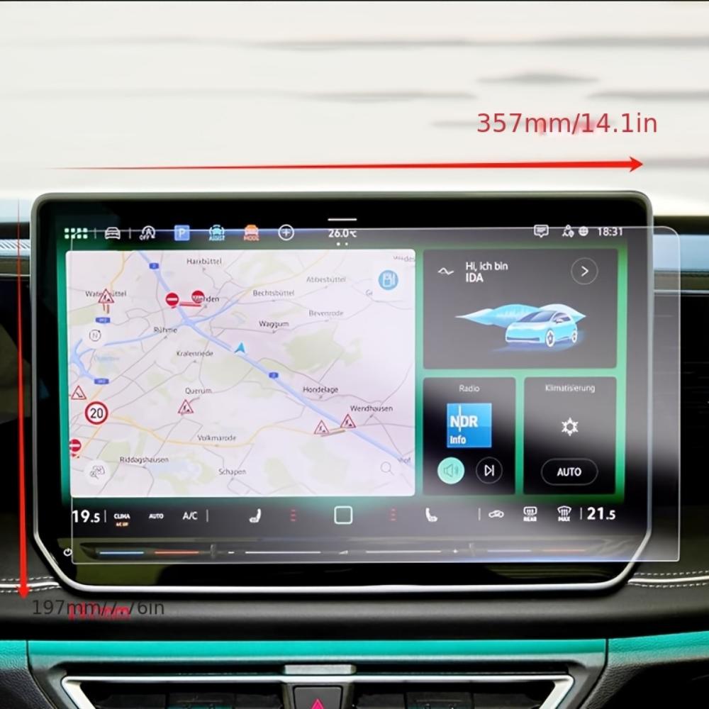 For Volkswagen VW Tiguan 3 2024-2025 Tempered Glass Navigation Screen Protector Film Scratch Resistant Car Interior Accessories