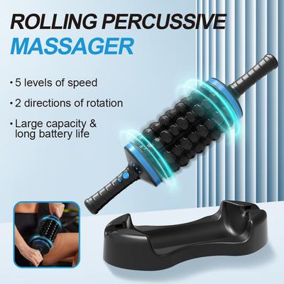 Nový Elektrický Rotační Přenosný Gym Perkusivní Terapie Dobíjecí Relaxační Svalový Váleček Masážní Váleček 5úrovňový Masážní Přístroj na Fascii