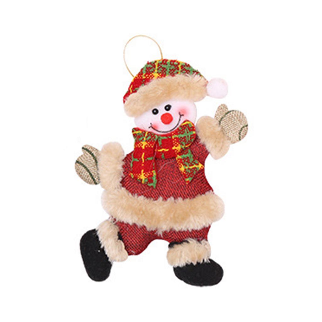 Christmas Plush Bear Doll DIY Ornaments Snowman Old Man Elk Santa Hat Star xmas Tree Hanging Toys  Christmas Tree Decoration