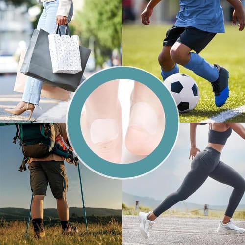 KALOLINNA Foot Protection Pads, 20-Pack, Anti-Blister Tape, Waterproof, Strong Adhesive, Cushioned, Anti-Friction, Shock Absorption for Heels, Toes, a