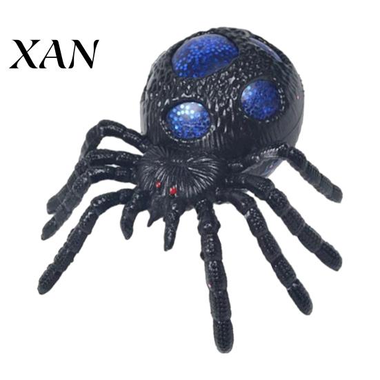 Anxiety Relief Toy 1/4Pcs Halloween Glitter Spider Squeeze Toy, Stress Realistic Scary Sensory Tools Party Fake Prank Decoration