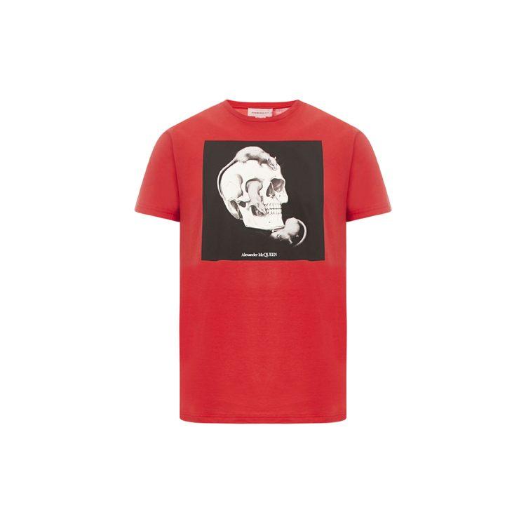 Alexander Mcqueen T Shirts Men's Crew Neck Moderate Straight Fit 611010-QOZB4-0905