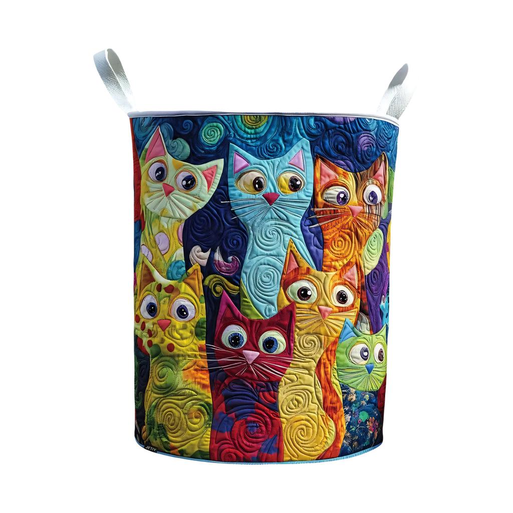 Large Capacity Quilted Fabric Storage Bin Ideal For Dirty Clothes And Household Items Laundry Basket