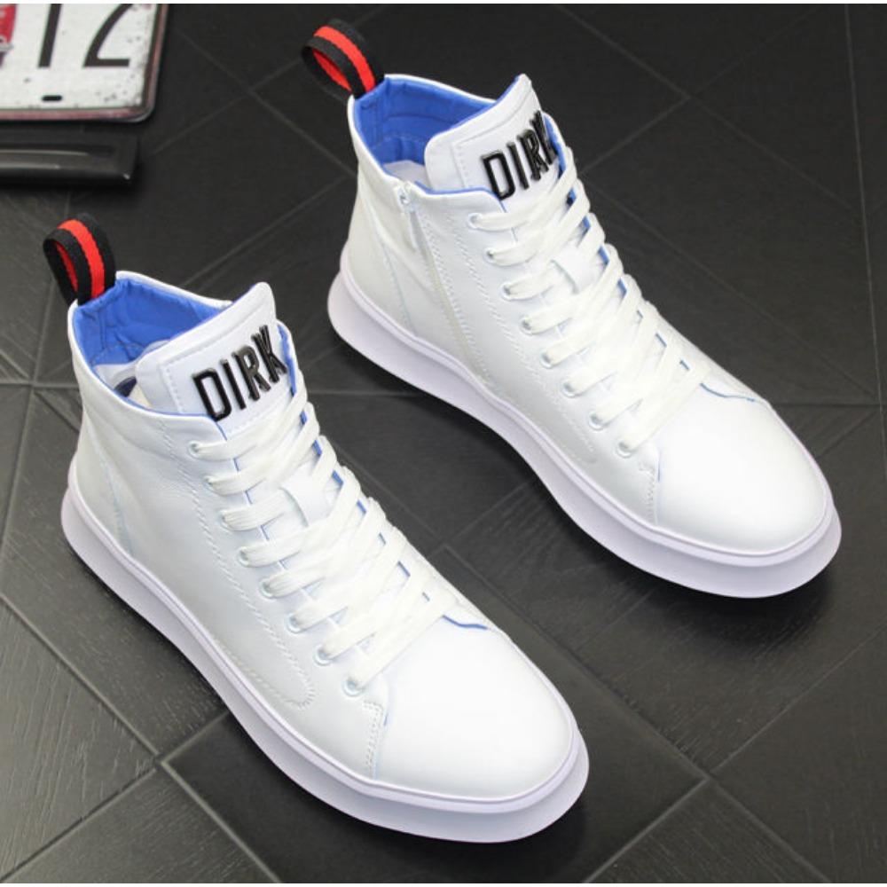 Scarpe da uomo Hip Hop Street Scarpe da tavola in pelle laccata Scarpe casual alte da uomo