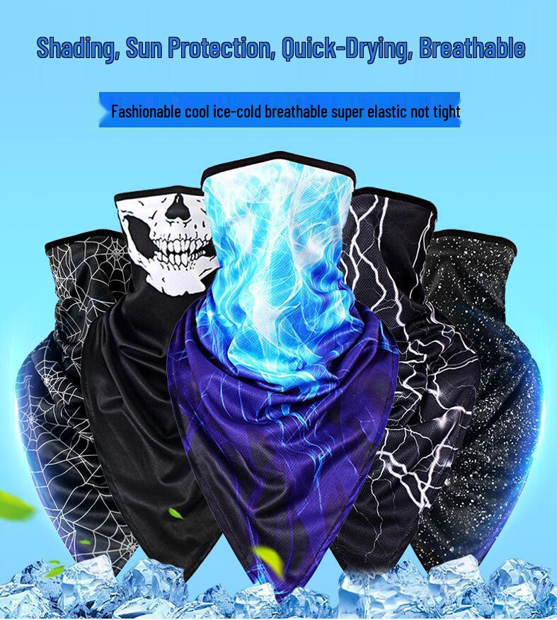 Ice Silk Sunscreen Neck Gaiter: Summer Cycling Face Mask & Bandana with Breathable Sun Protection