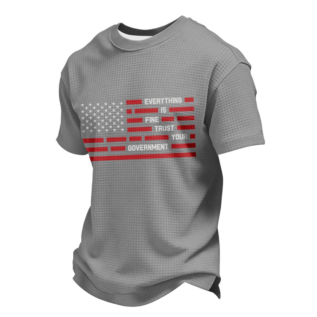 USA Anniversary Men's Casual Letter Print Long-Sleeve Sweatshirt