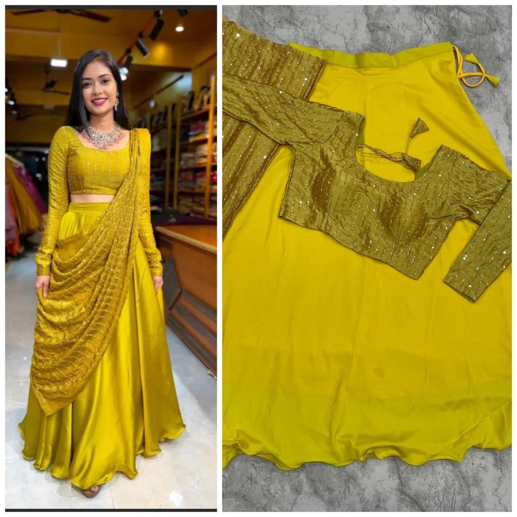 Pakisatni Party Wear Lehenga Choli with Dupatta Set Indian Bollywood Lehenga Set