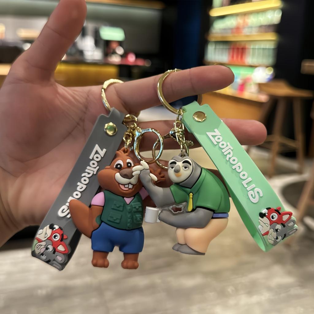 Nowy Brelok do Kluczy Anime Zwierzogród 2 Lis Nick Królik Judy Lalka Brelok Biżuteria Brelok Zawieszka do Samochodu Zabawka dla Dzieci Prezent