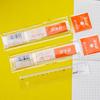 Multifunctional Transparent Ruler with Wave and Hole Design, 15cm & 20cm Scale, Ideal for Primary Students