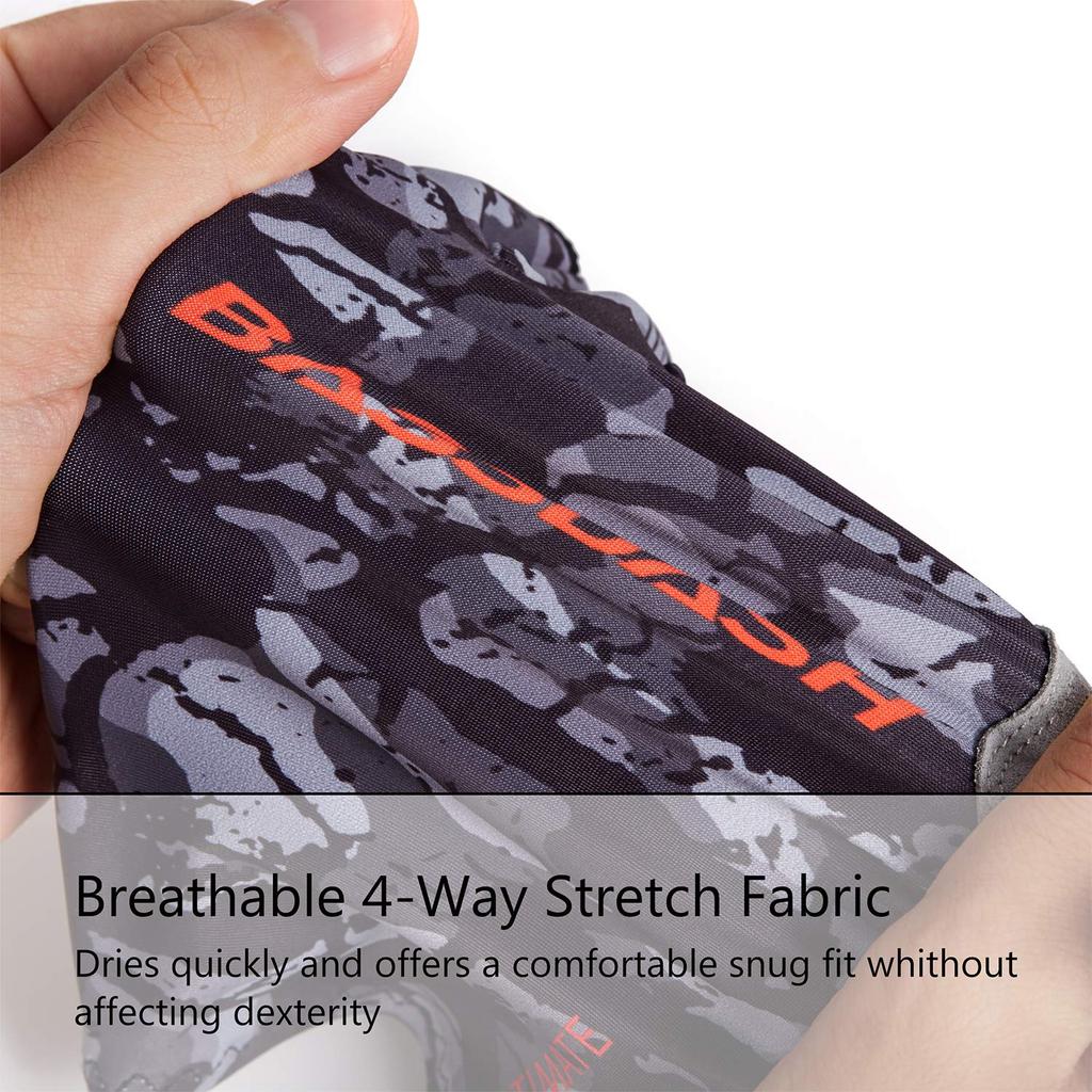 Bassdash Fishing UV Sun Quick Finger Gloves, Protection, Protection, Drying, UPF50+, 3/4