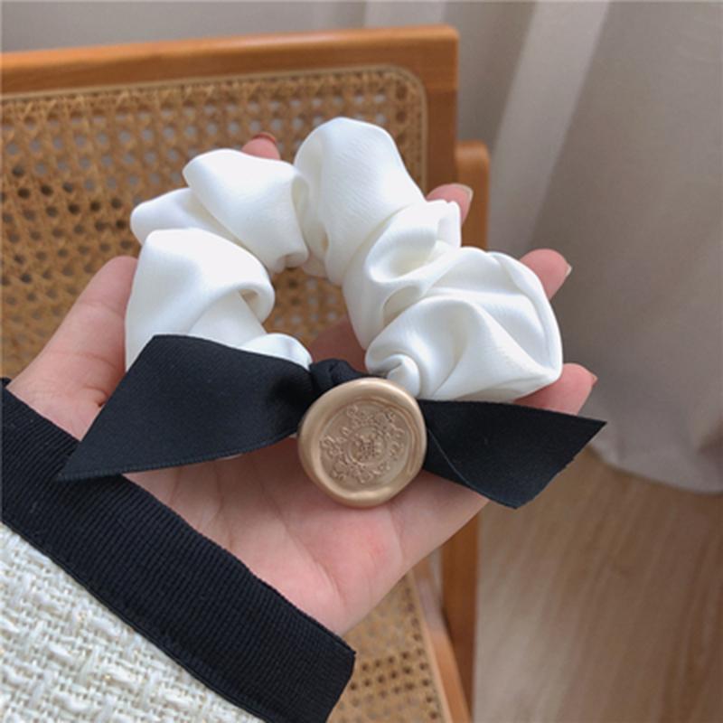 Scrunchie din piele de vară Coreea Scrunchie mare pentru păr femei Benzi elastice pentru păr Crăciun pentru cap Legături de frânghie de păr Suporturi pentru coadă de cal