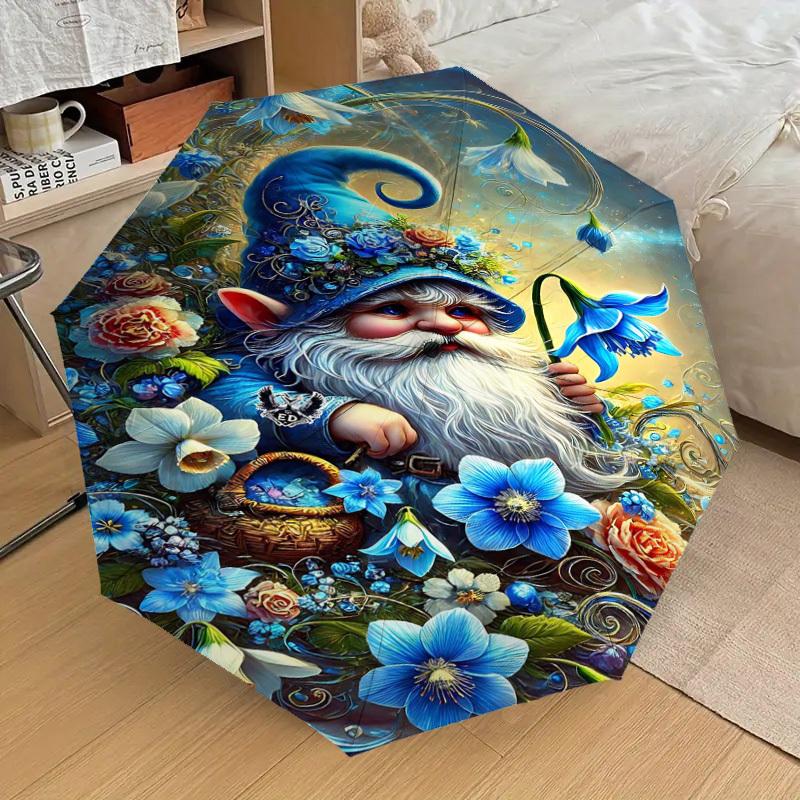 1 Stück Zwerg Blumen Schirm-8 Rippen verstärkt, Automatisches Öffnen, Leicht & Langlebig, Modeaccessoire für Draußen-D339
