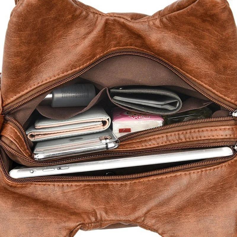 1ks Nákupní taška ve vintage stylu pro ženy, Dámské PU tašky přes rameno, Styl Dámská nákupní taška