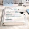 Extra Thick B5 Ring Binder Notebook - Comfortable Grip, A4 Thickened Notebook, with Loose-Leaf Refills for Junior High Students