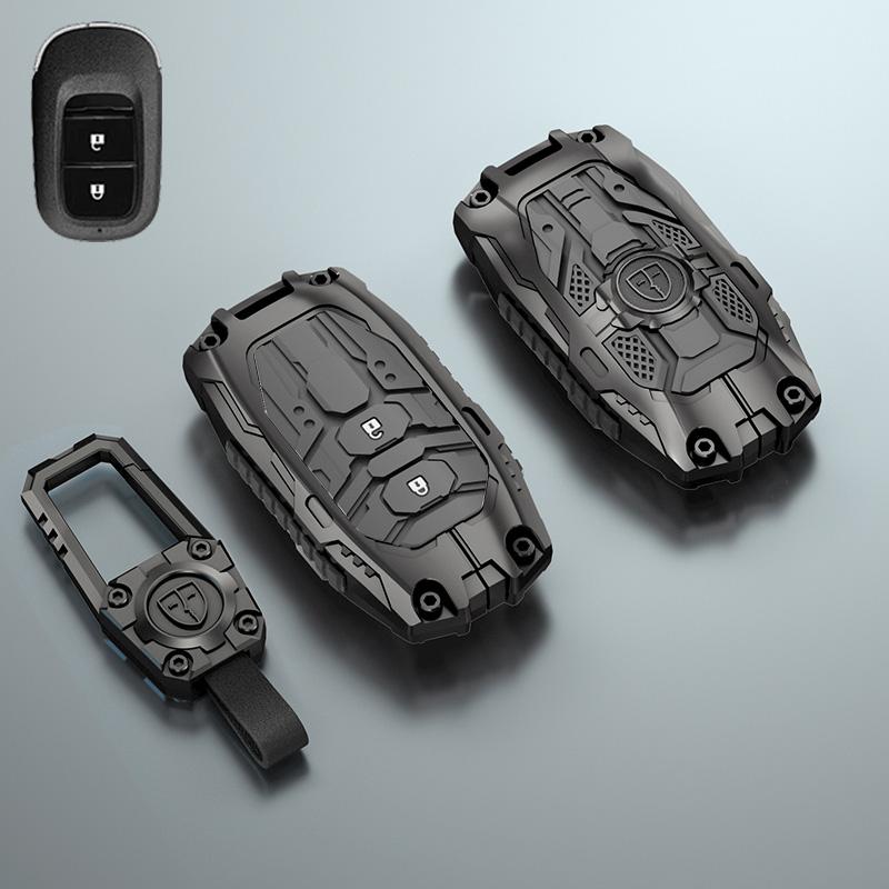 Armor Style for Honda 2022 2023 2024 Civic Accord HR-V Pilot CR-V Smart Remote Key Case Cover Holder Fob Keychain Accessories