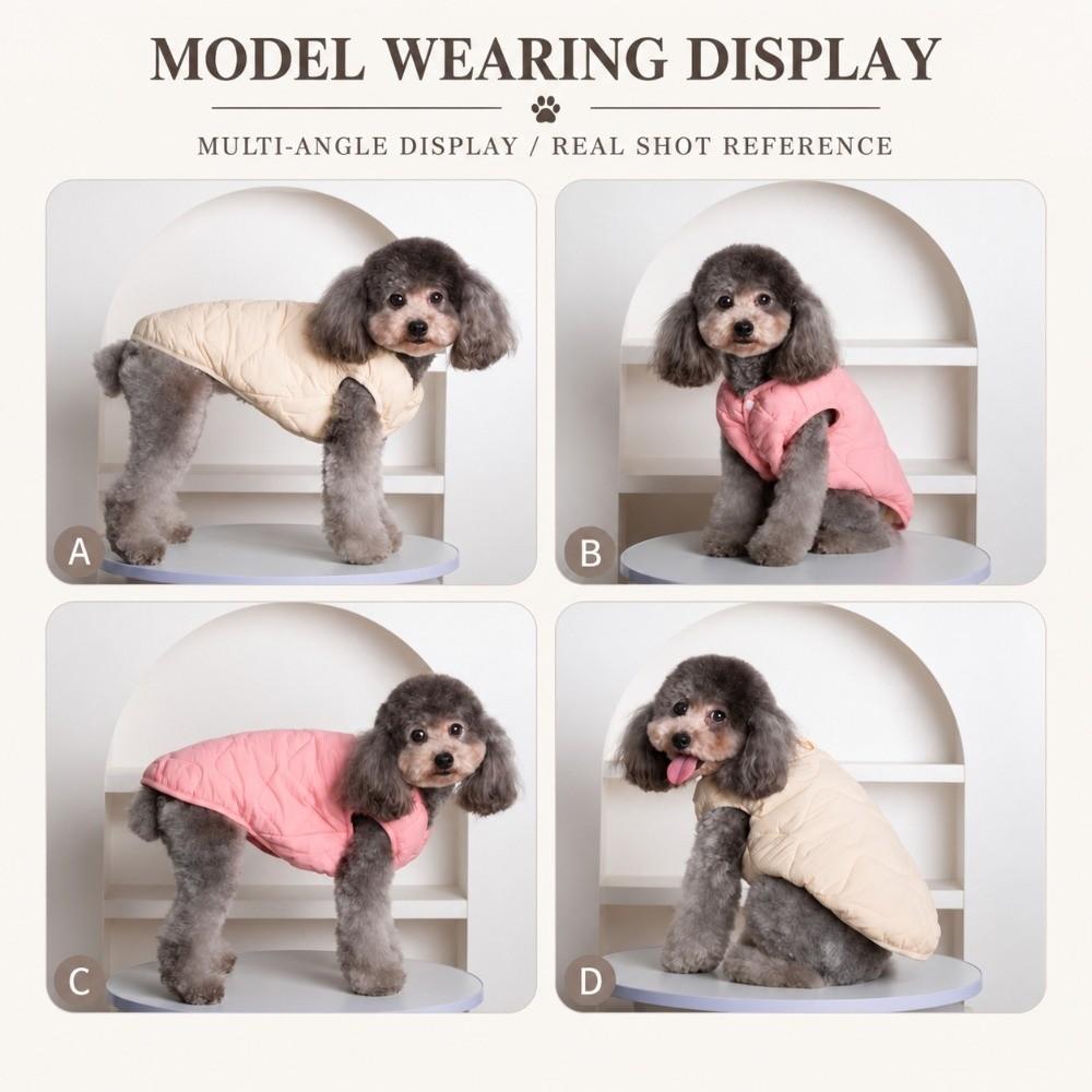 Cotton Padded Pet Vest Lightweight Pet Jacke Durable Dog Coat  Daily