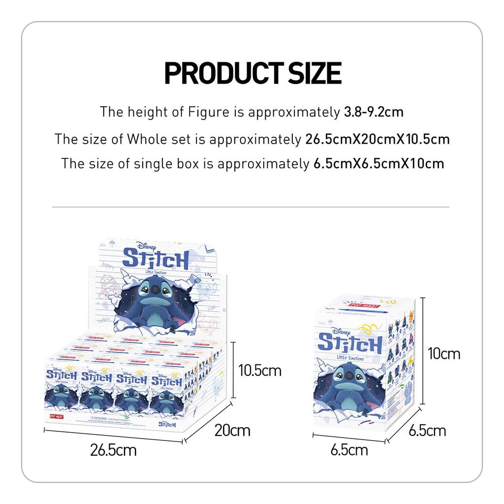 POP MART DISNEY Stitch Little Emotions Series Pop Mart Gachapon Blind Box Figure Plastic Model Premium Toy PVC Soft Vinyl Original Character Birthday