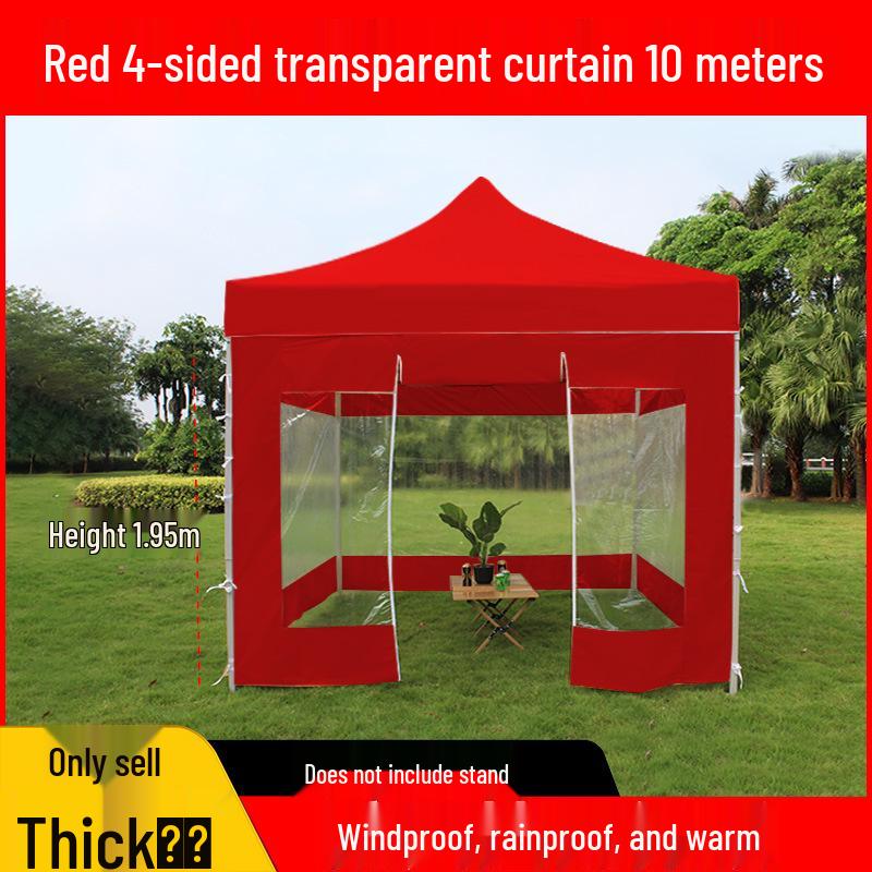 Transparent Tent Side Panel: Windproof & Waterproof Outdoor Canopy Enclosure with Thick Fabric and Durable Edging