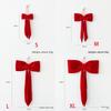 New Bowknot Bowknot Pendant Red Green DIY Xmas Tree Ornament Creative Velvet Xmas Tree Charm Home Decoration