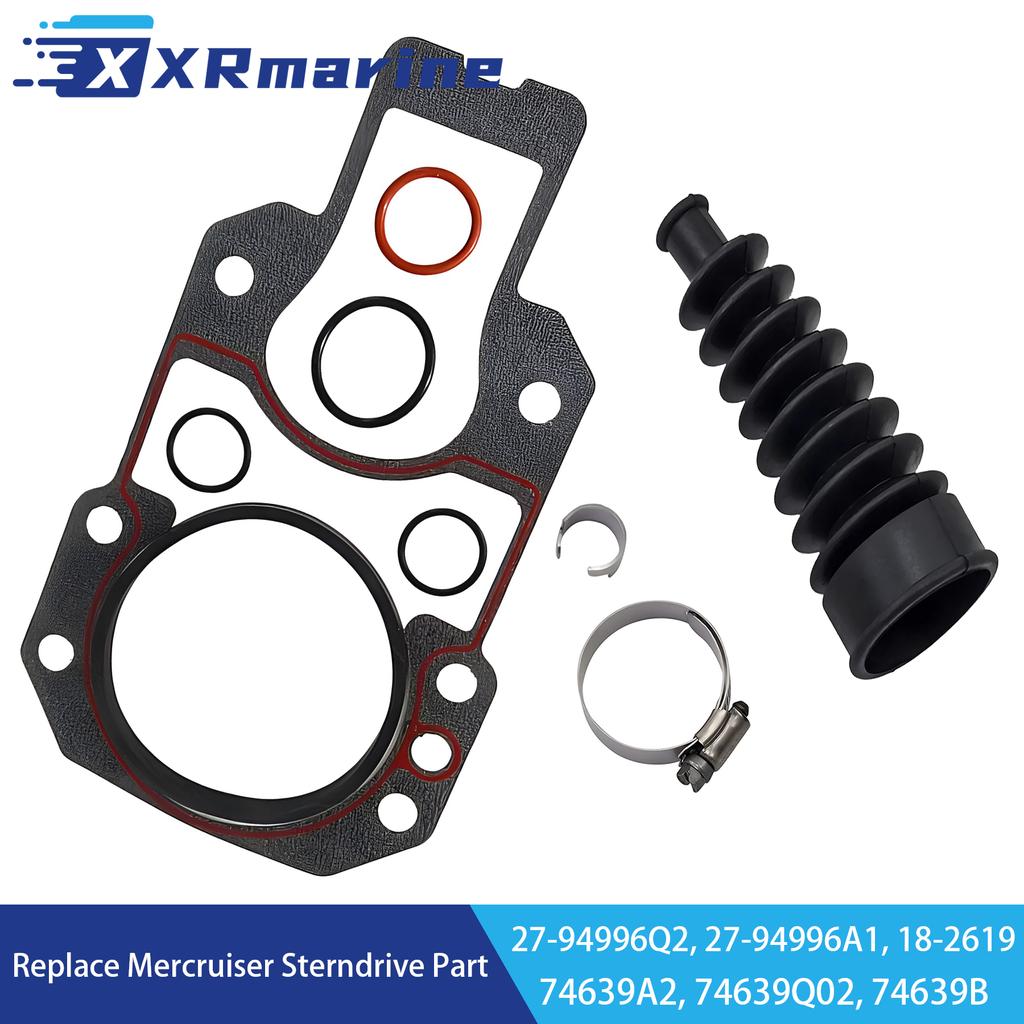 27-94996Q2 74639Q02 for Mercruiser Alpha One Gen 2 R MR Stern Drive Bell Mount Gasket Set Shift Cable Bellows Repair Kit 74639A2