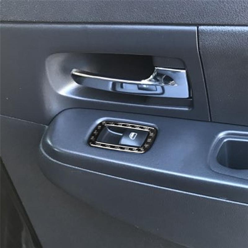 Carbon Fiber For Jeep Liberty 2008-2012 Window Lift Switch Panel Cover Trim Decal Interior Replacement Parts Accessories carbon fiber pattern