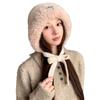 Knit Acrylic Knitted Hat Cold Proof Fluffy Warm Winter Hat Korean Style Ear Flap Hat  Winter Season