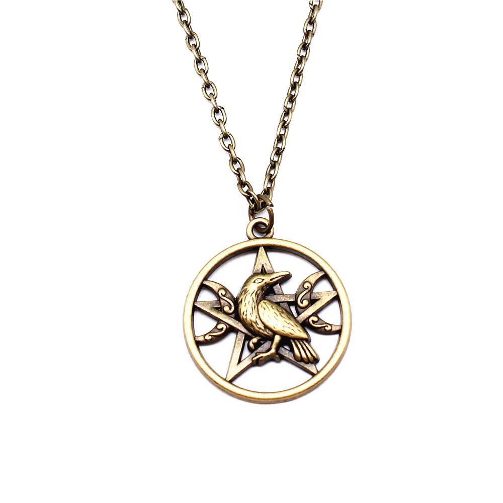 Peacock Pendant Bird Necklace Owl Ethnic Boho Jewelry for Female 45cm or 70cm Long Chain