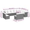 VidaXL Garden Lounge Set with Cushions 12 Pcs Grey Wicker 3250309